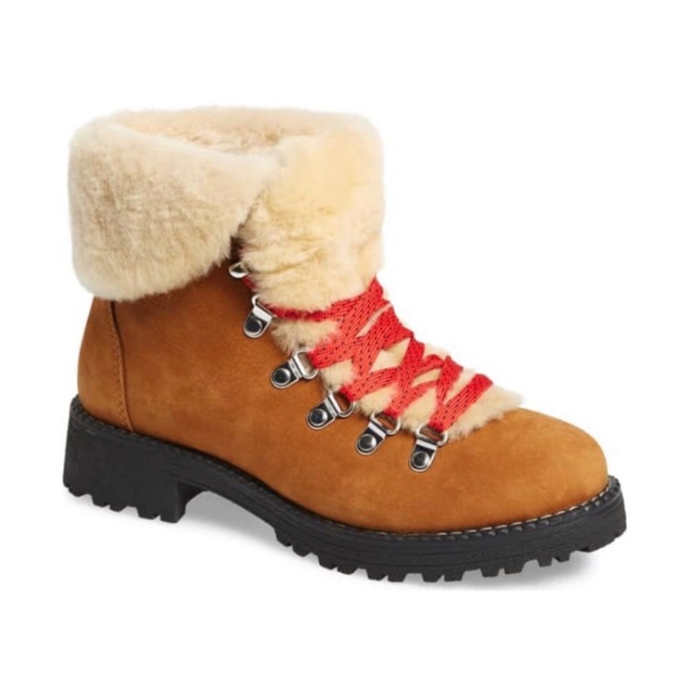J.CREW NORDIC BOOT WINTER LEATHER HIKING BOOTS WOMENS SIZE 9